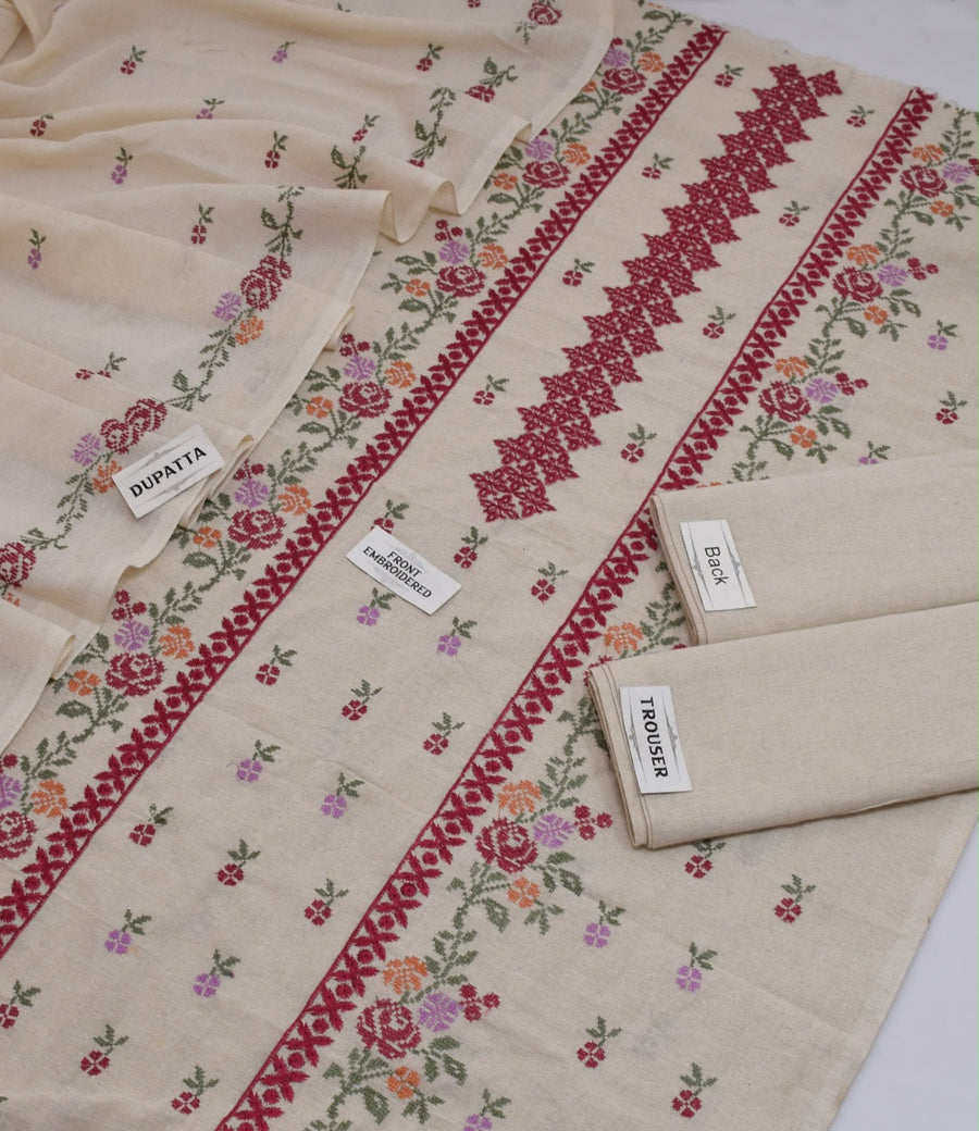 Breeze Karandi Khadar Embroidered 3-piece Unstitched