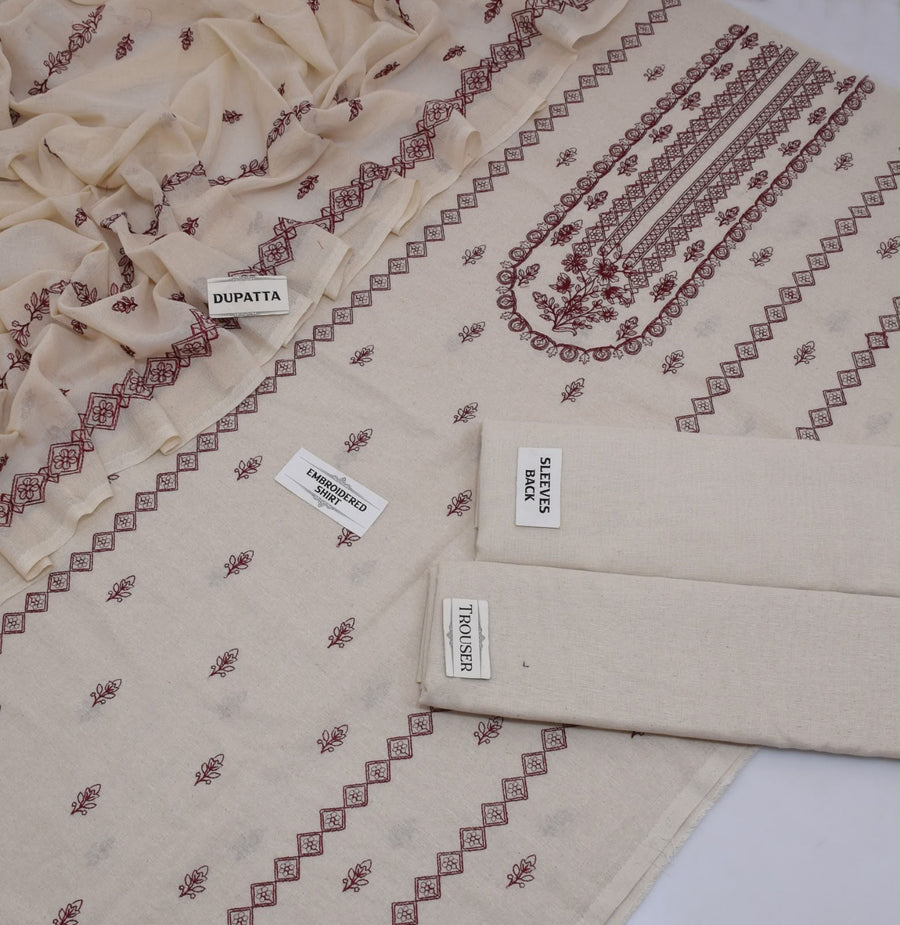 Breeze Karandi Khadar Embroidered 3-piece Unstitched