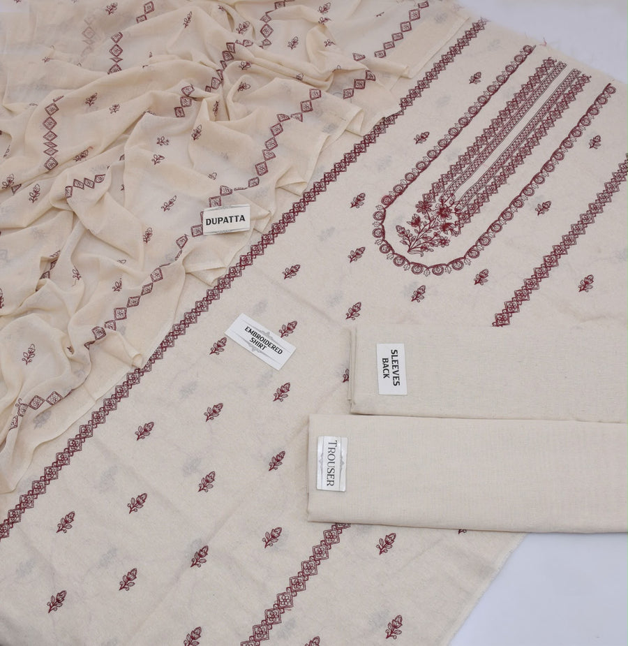 Breeze Karandi Khadar Embroidered 3-piece Unstitched