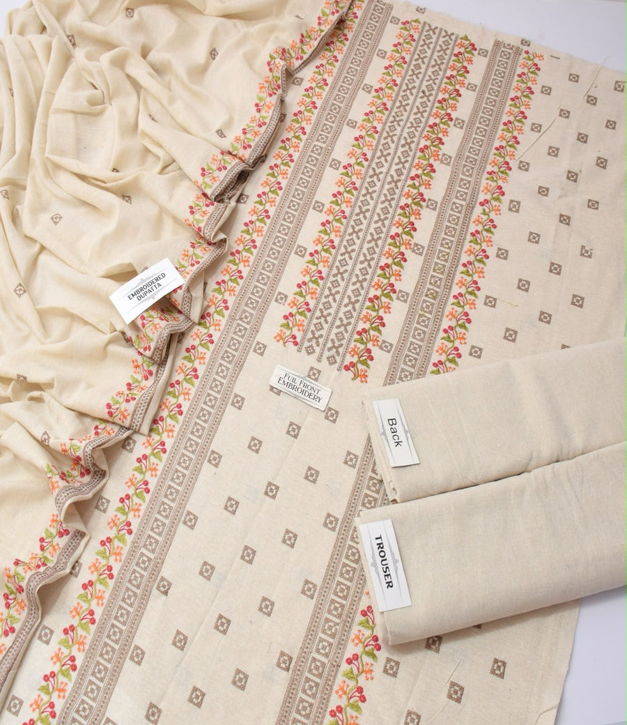 Breeze Karandi Khadar Embroidered 3-piece Unstitched
