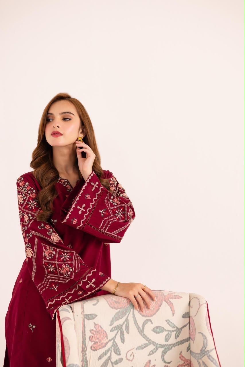 SILAYI PRET 3-Piece Embroidered Suit Unstitched